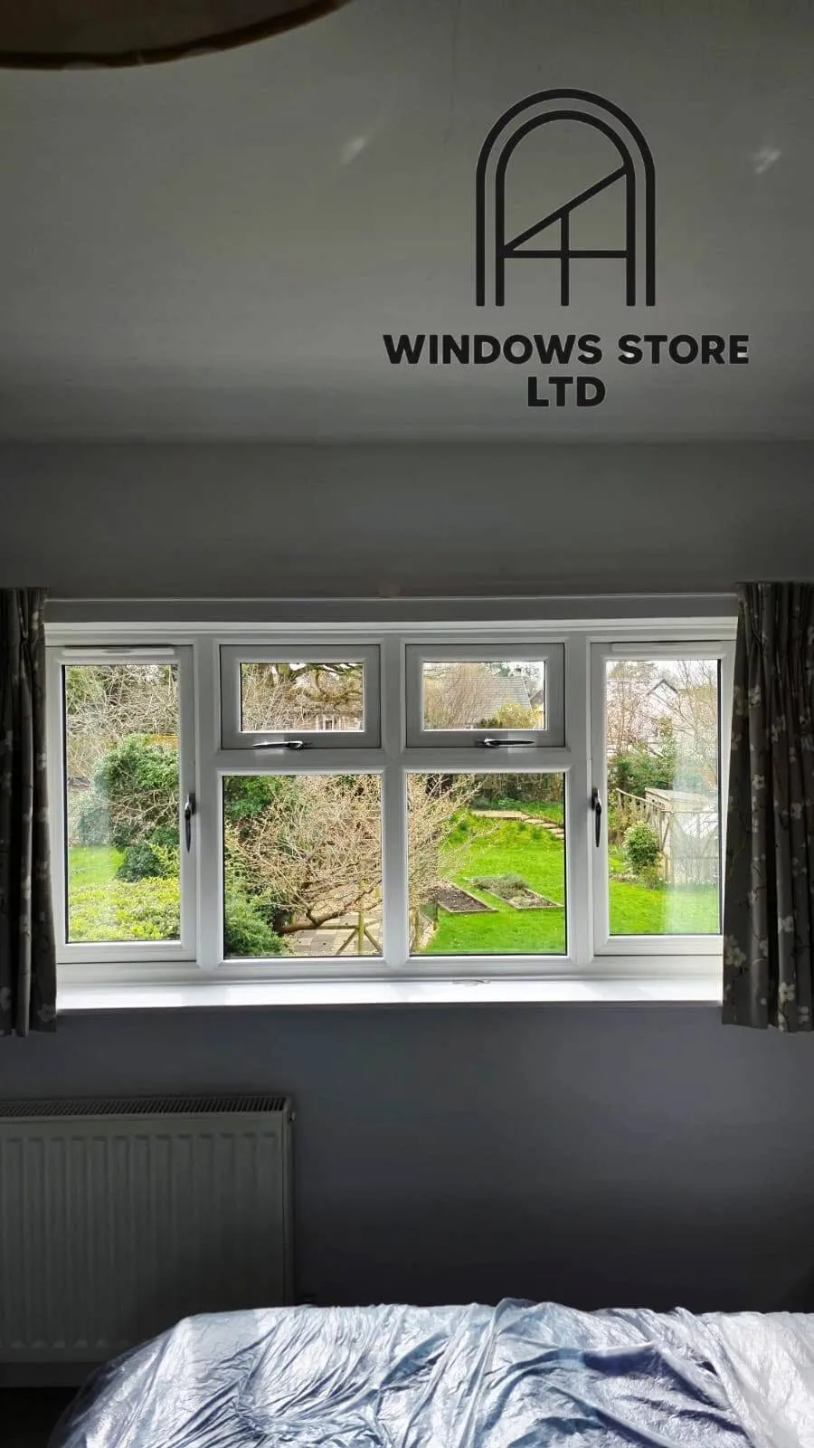 Tilt and turn window with slim frame in a modern interior, London